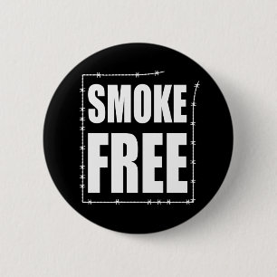 Smoke Free 6 Cm Round Badge