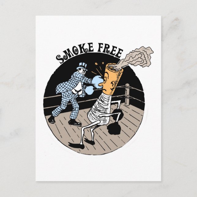 Smoke Free. Kicking butt! Postcard (Front)