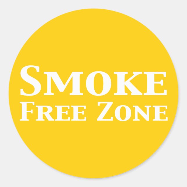 Smoke Free Zone Gifts Classic Round Sticker (Front)