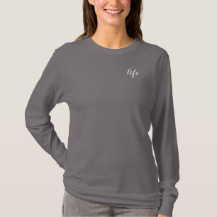 Smoke Grey Life Logo Long Sleeve T Shirt