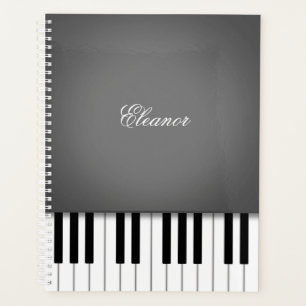 Smoke Grey Piano Music Keyboard CustomIzed Planner