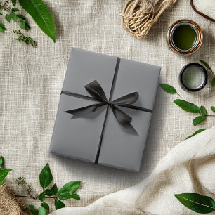 Smoke Grey Solid Colour Classic Elegant Wrapping Paper