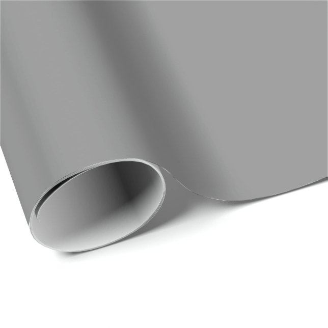 Smoke Grey Solid Colour | Classic | Elegant Wrapping Paper (Roll Corner)