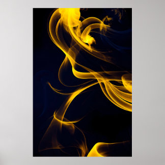 Smoke In Vivid Hues Poster
