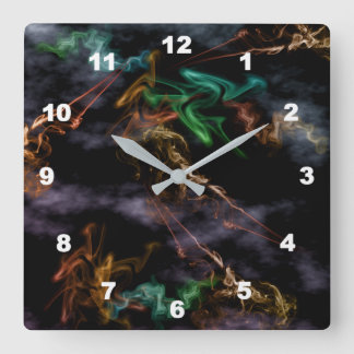 "Smoke 'N Fire" Square Wall Clock