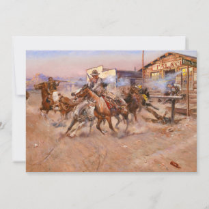 Smoke of a. 45, 1908 by Charles Marion Russell Invitation