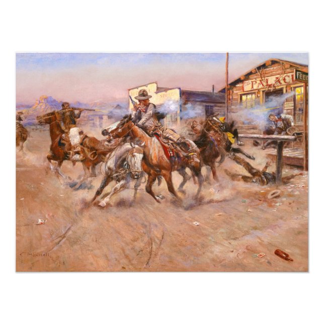 Smoke of a. 45 by Charles Marion Russell Photo Print (Front)