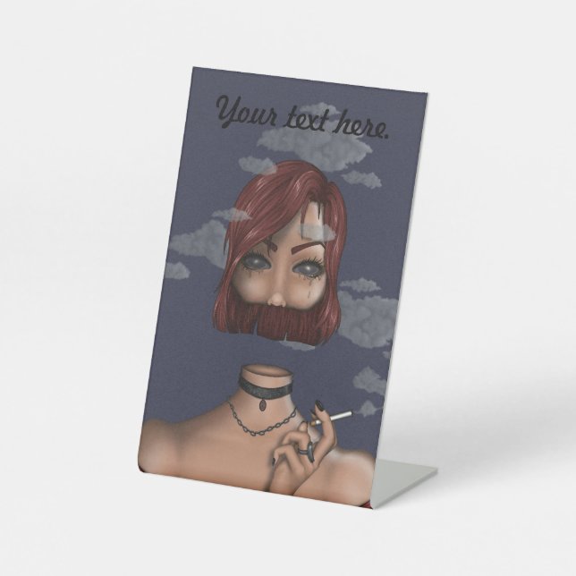 Smoke Pedestal Sign (Front)