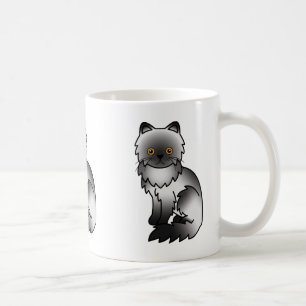 Smoke Persian Cat Cute Cartoon Illustration Coffee Mug