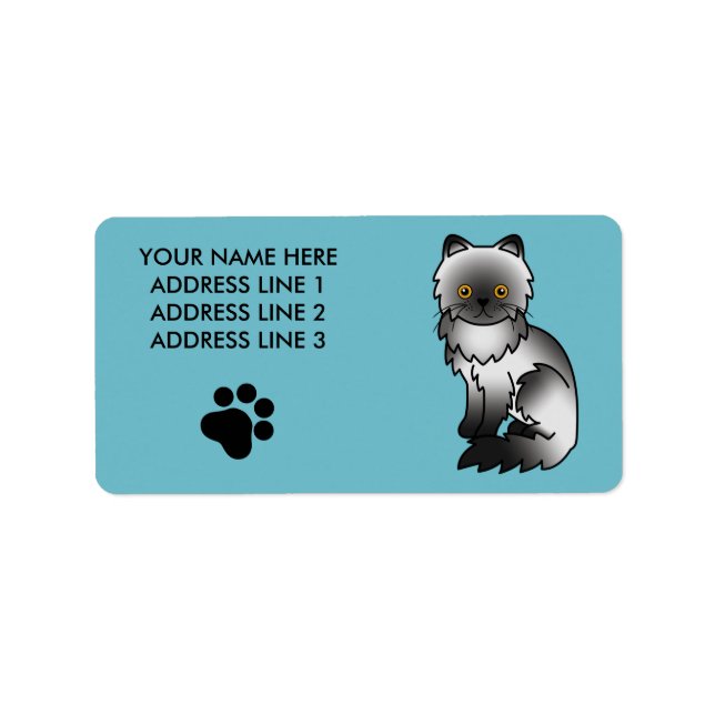 Smoke Persian Cat Label (Front)