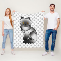 Smoke Persian Cute Cartoon Cat & Paws