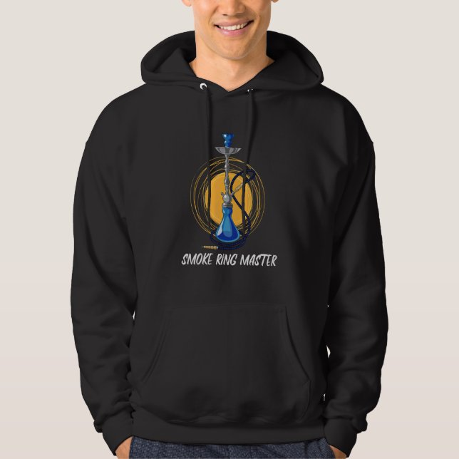 Smoke Ring Master Long Pipe Tube Hookah Hoodie (Front)