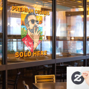 Smoke Shop Premium Cigars Sold Here Advert