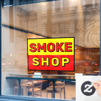Smoke Shop Red Yellow Black Advert
