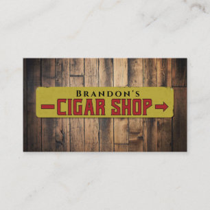 Smoke Shop Sign Personalized Name Cigar Store Business Card