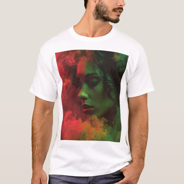 Smoke Signal – Dreamlight Profile in Red and Green T-Shirt (Front)
