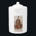 Smoke Signals: Lakota Indian Chief Sitting Bull<br><div class="desc">In the swirling smoke of a bygone era, a weathered card tells a tale. On its surface, a stoic visage; Sitting Bull, the legendary Lakota chief, his gaze piercing through time. But this is no ordinary portrait. It's a cigarette card, a sliver of history tucked between puffs of tobacco. ---...</div>