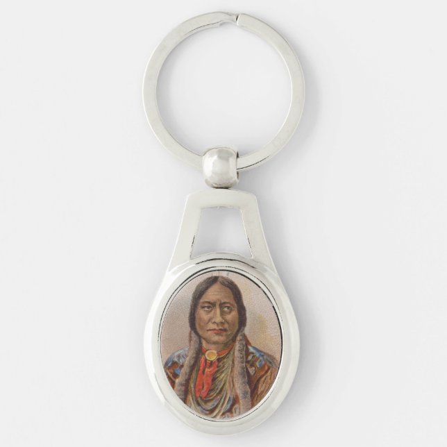 Smoke Signals: Lakota Indian Chief Sitting Bull Key Ring (Front)