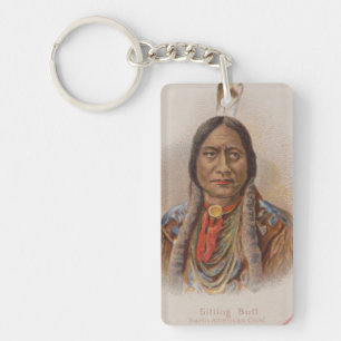 Smoke Signals: Lakota Indian Chief Sitting Bull Key Ring