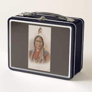 Smoke Signals: Lakota Indian Chief Sitting Bull Metal Lunch Box