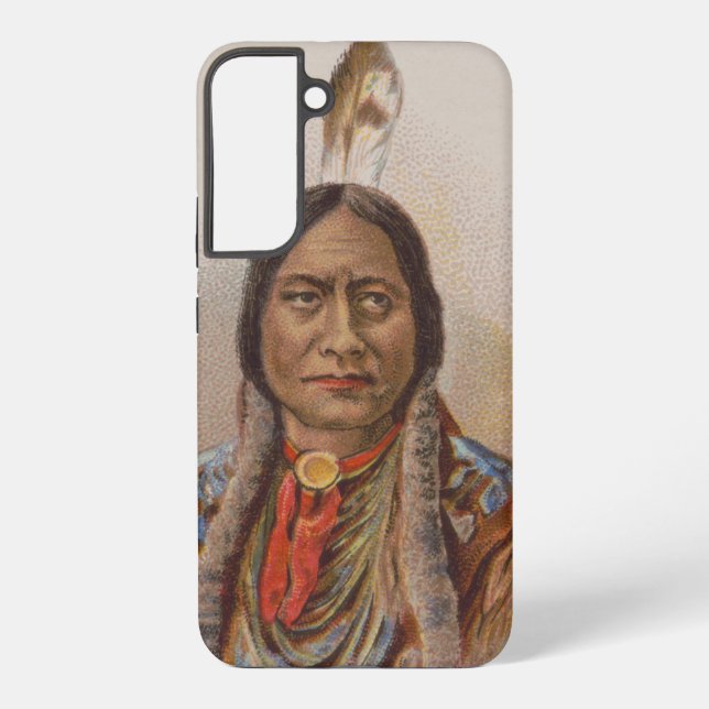 Smoke Signals: Lakota Indian Chief Sitting Bull Samsung Galaxy S22+ Case (Back)