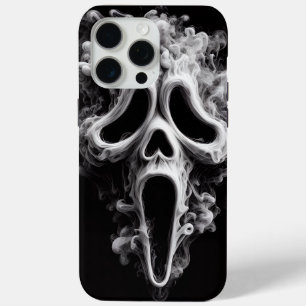 Smoke Skull Face Horror Artwork iPhone 15 Pro Max Case