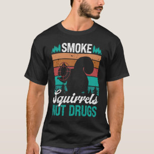 Smoke Squirrel Hunter Squirrel Removal Technician T-Shirt