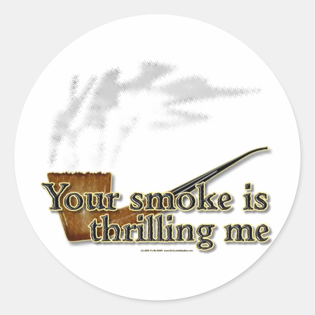 Smoke Thrills Classic Round Sticker (Front)