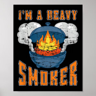 Smoked Meat Grilling Steak Funny Bbq Chef Gift Bar Poster