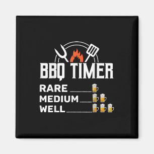Smoked Meat Lover Bbq Timer Funny Beer Drinking Ba Magnet