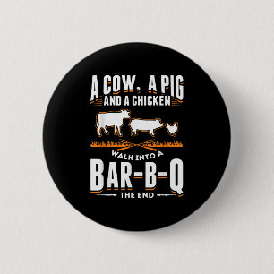 Smoked Meat Lover Gift Idea Funny Barbecue Bbq  6 Cm Round Badge
