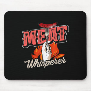 Smoked Meat Steak Bacon Meat Whisperer Funny Bbq Mouse Pad
