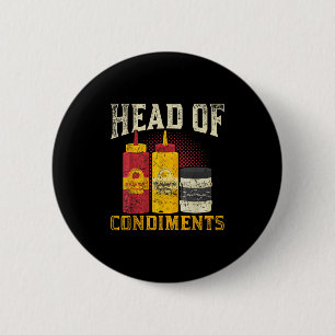 Smoked Meat Steak Mustard Ketchup Bbq Sauce Funny  6 Cm Round Badge