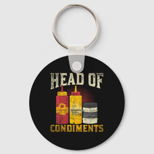 Smoked Meat Steak Mustard Ketchup Bbq Sauce Funny  Key Ring