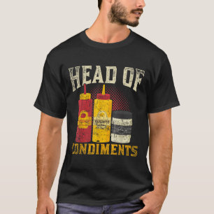 Smoked Meat Steak Mustard Ketchup Bbq Sauce Funny T-Shirt