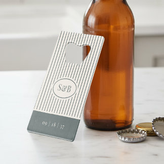 Smoked Spruce Classic Pinstripe Wedding Monogram