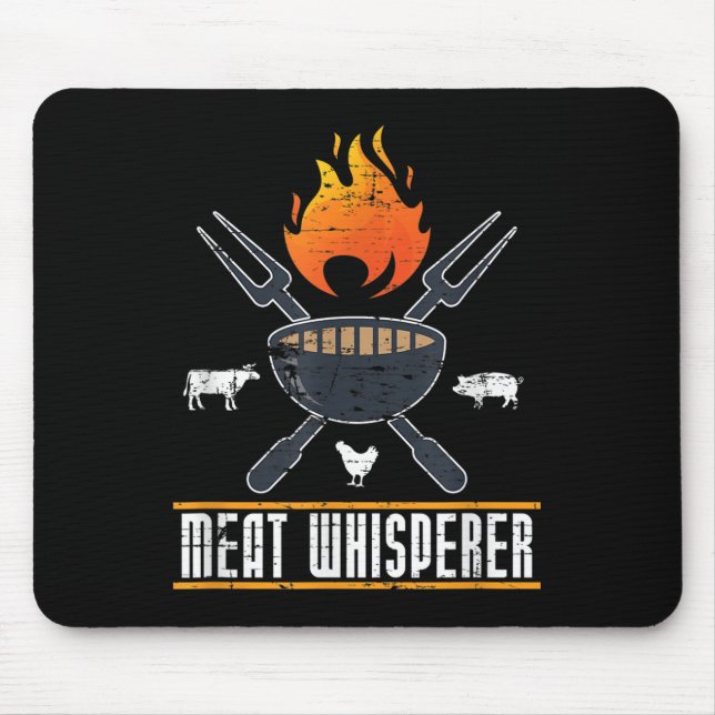 Smoked Steak Lover Funny Bbq Chef Gift Grilling Ba Mouse Pad (Front)