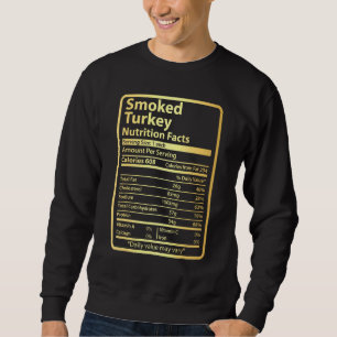 Smoked Turkey Nutrition Facts Thanksgiving Christm Sweatshirt