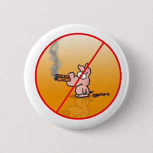 smokefree 6 cm round badge