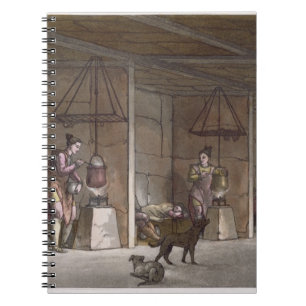 Smokehouse in Greenland (colour engraving) Notebook