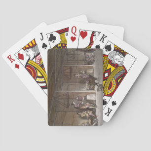 Smokehouse in Greenland (colour engraving) Playing Cards