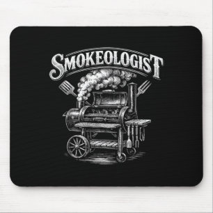 Smokeologist Funny BBQ Meat Smoker for Grilling Mouse Pad