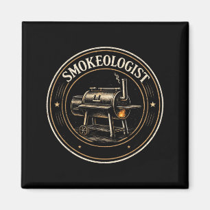 Smokeologist Funny Bbq Smoker Pitmaster Grilling Magnet