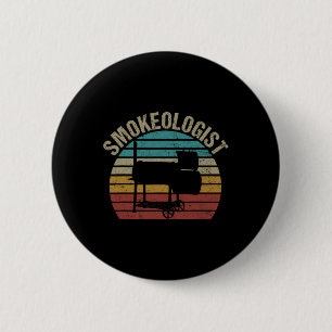 Smokeologist - Funny Pitmaster Bbq Smoker Grilling 6 Cm Round Badge