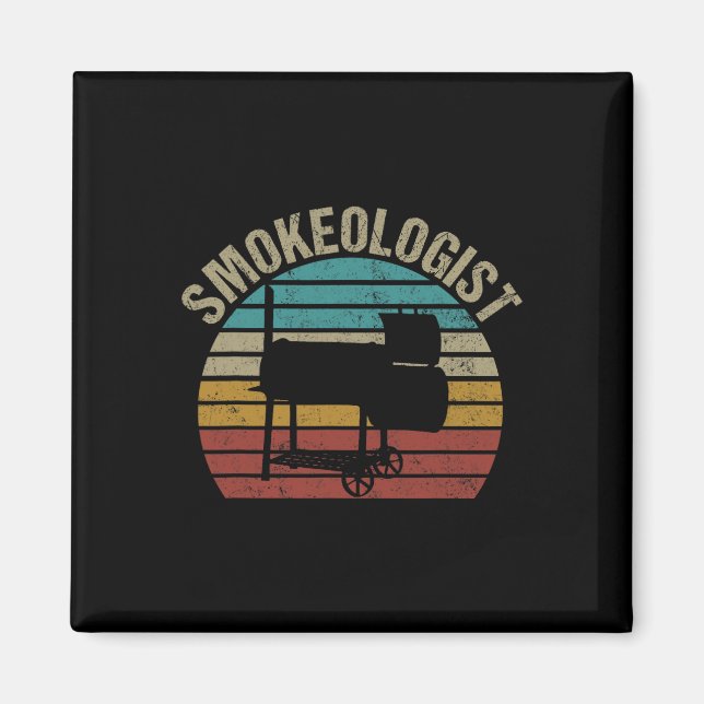 Smokeologist - Funny Pitmaster Bbq Smoker Grilling Magnet (Front)