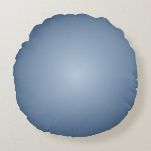 Smokey Blue Shades Light to Dark Stylish Round Cushion