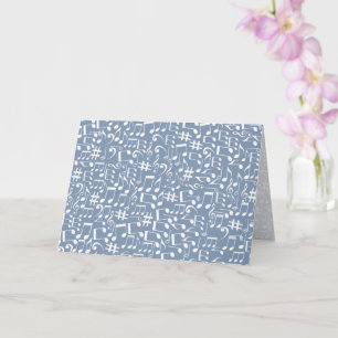 Smokey Blue w Dancing Music Notes