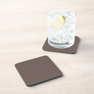 Smokey Coffee Quartz Neutral Brown Solid Color Coaster