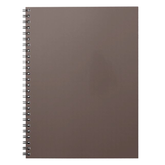 Smokey Coffee Quartz Neutral Brown Solid Colour Notebook (Front)