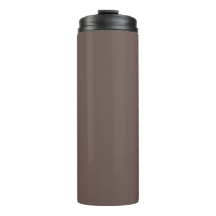 Smokey Coffee Quartz Neutral Brown Solid Colour Thermal Tumbler
